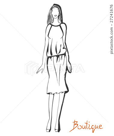 Stylized fashion model figure 27241676