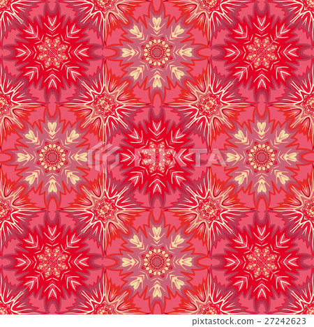 Red pink geometric abstract seamless pattern 27242623