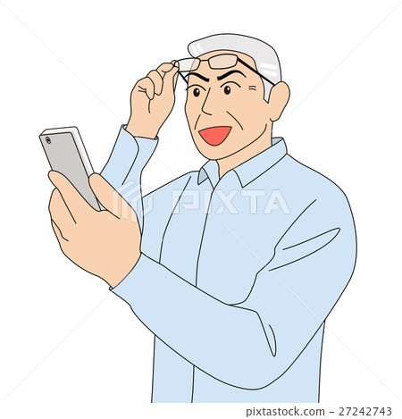 看智能手機_灰髮_老頭 27242743