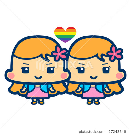 Illustration icon Female couple Youth 27242846