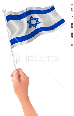 Israel Flag Hand icon 27243684