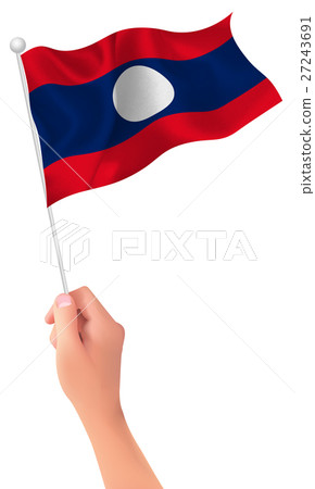 Lao People's Republic Flag Hand icon 27243691