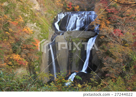 Fukuroda Falls colored with autumn leaves 27244022