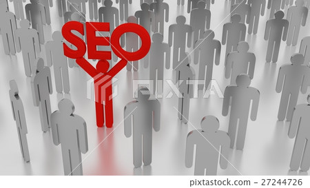 SEO stand out from the crowd concept 27244726