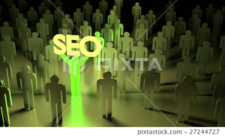 SEO stand out from the crowd concept SEO stand out from the crowd concept 27244727