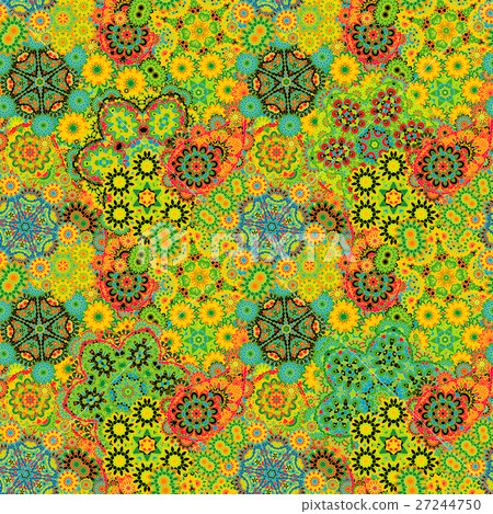 Seamless pattern with mehendi elements. Paisley Seamless pattern with mehendi elements. Paisley 27244750