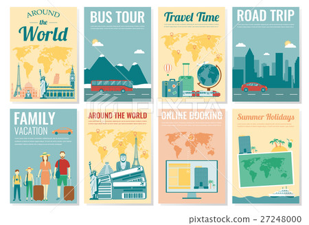 Travel and Tourism brochure set. Template of Travel and Tourism brochure set. Template of 27248000