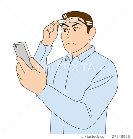 Look at smartphone _ Brown Hair _ Young man Look at smartphone _ Brown Hair _ Young man 27248936