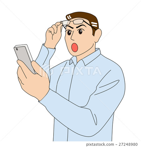 Look at smartphone _ Brown Hair _ Young man Look at smartphone _ Brown Hair _ Young man 27248980