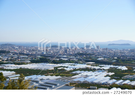 Shinkansen running around Gamagori-shi 27249070