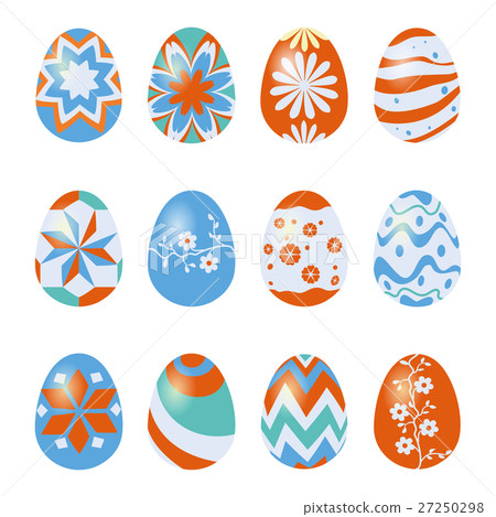 easter eggs isolated on white 27250298