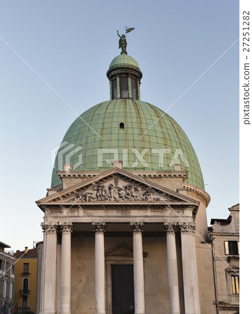 San Simeone Piccolo church at sunset in Venice. San Simeone Piccolo church at sunset in Venice. 27251282