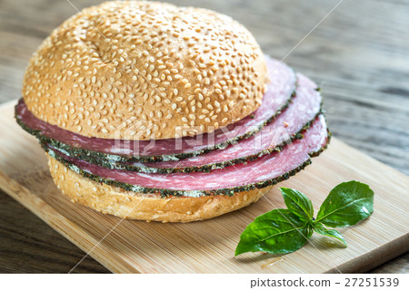 Sandwich with salami Sandwich with salami 27251539