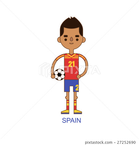 National spain soccer football player vector 27252690