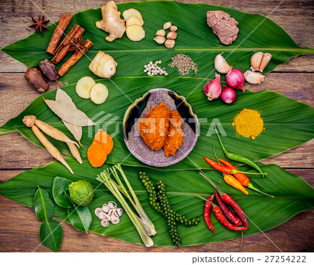 Various of Thai food Cooking ingredients . 27254222