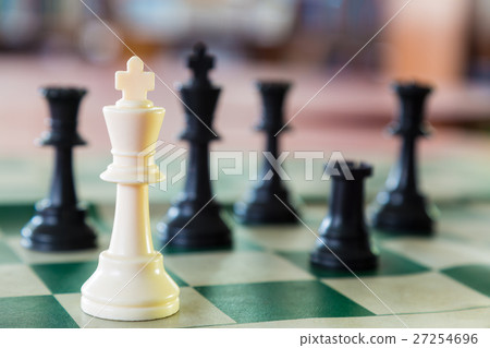 White chess king surrounded White chess king surrounded 27254696