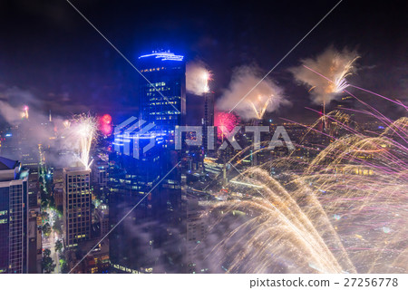 New Year Eve Fireworks Dispplay at Melbourne CBD 27256778