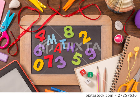 Math word formed by color wooden alphabets Math word formed by color wooden alphabets 27257636