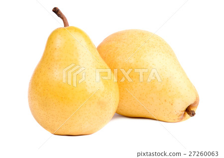 Yellow pear on a white background 27260063