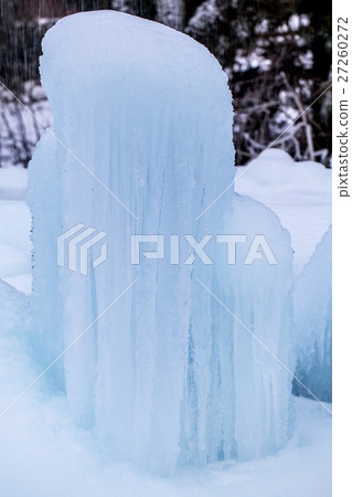 Frozen pile of snow 27260272
