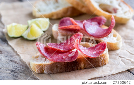 Ciabatta sandwiches with fuet 27260642