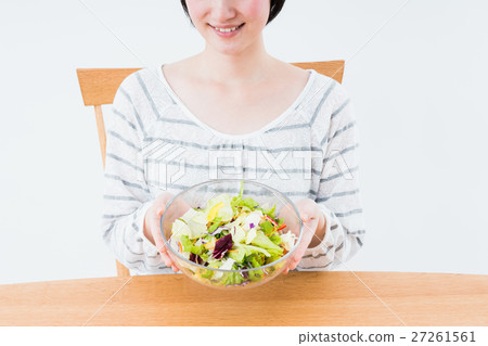 Young woman (salad) Young woman (salad) 27261561