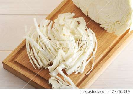 shredded cabbage on a wooden Board shredded cabbage on a wooden Board 27261919