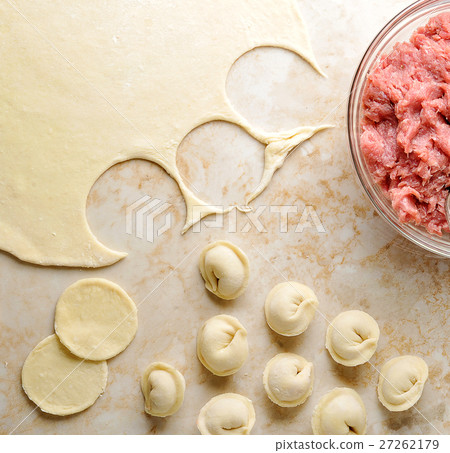 preparation of meat dumplings - minced meat preparation of meat dumplings - minced meat 27262179