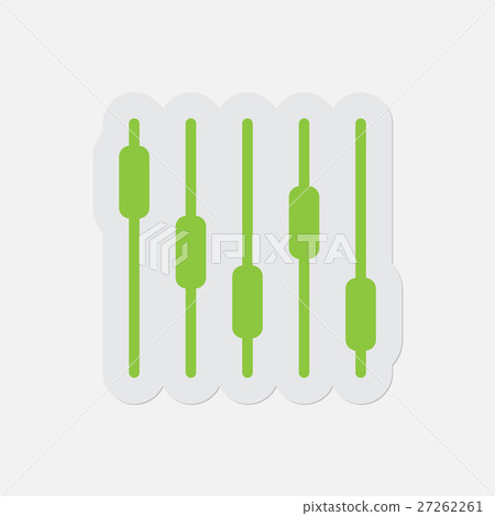 simple green icon - mixing console, equalizer 27262261