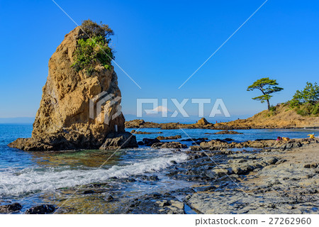 立石海岸和富士山 27262960