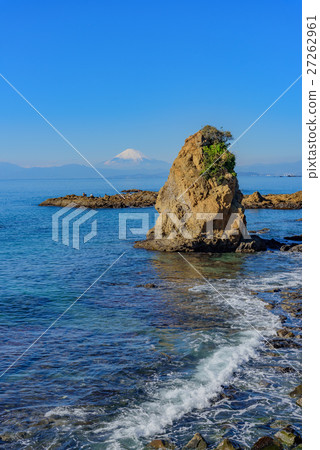 立石海岸和富士山 27262961