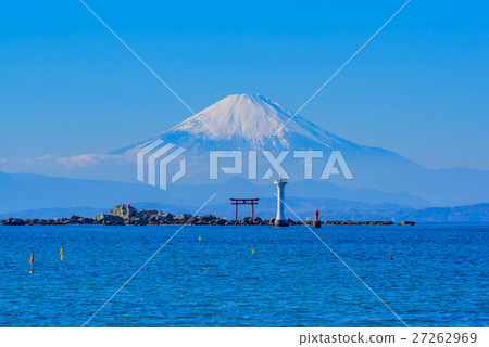 Nashima(Nanajima)的Torii和富士山 Nashima(Nanajima)的Torii和富士山 27262969