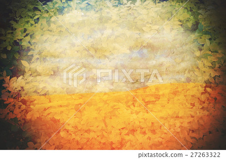 Grunge desert background with leaf border 27263322