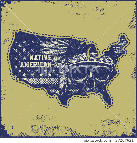 USA map grunge style - Stock Illustration [27267621] - PIXTA