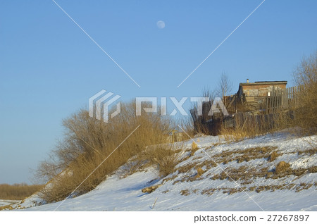 Wooden residential house. Tyumen, Russia 27267897