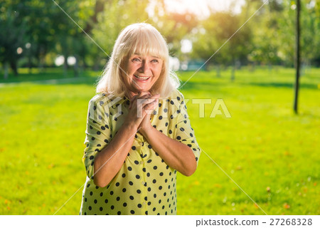 Senior woman laughing. Senior woman laughing. 27268328