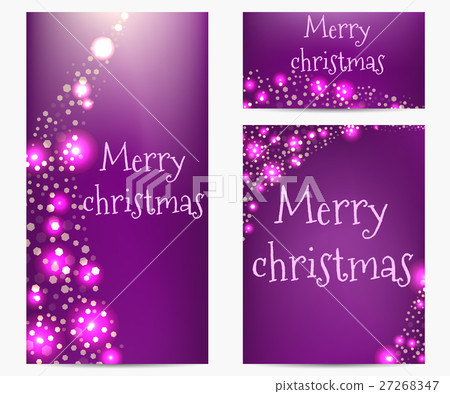 Bright banners bokeh style. Merry Christmas 27268347