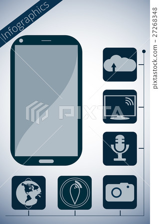 Smartphone. Vector promotion infographic.  27268348