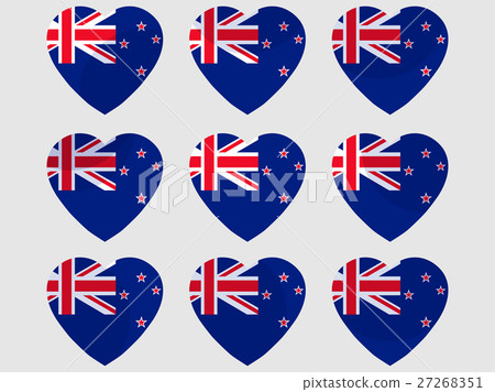 Heart with the flag of New Zealand. Vector Heart with the flag of New Zealand. Vector 27268351