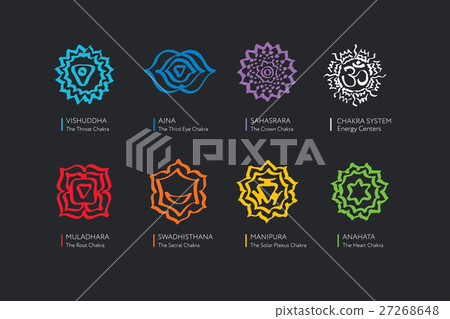Chakras set - ayurveda, spirituality, yoga symbols 27268648