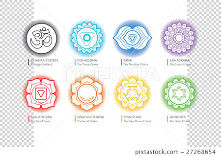 Chakras set - ayurveda, spirituality, yoga symbols 27268654