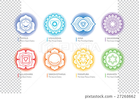 Chakras set - ayurveda, spirituality, yoga symbols 27268662