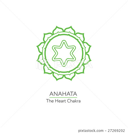 Anahata - chakra icon flat 27269202