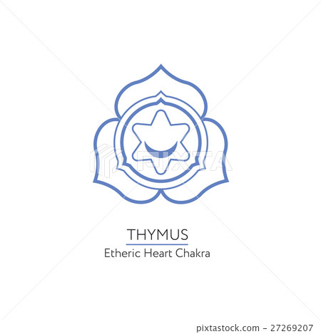 Thymus. Chakra vector isolated minimalistic icon 27269207