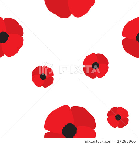 Poppy Flowers Seamless Pattern 27269960
