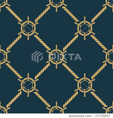 Ship Steering Wheels Vector Seamless Pattern - Stock Illustration ...