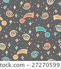 Seamless pattern with hand drawn space, stars and 27270599