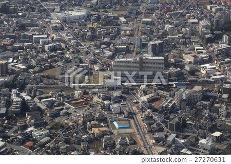 Aerial view of Tozubo Tojo Line near Tsurusei Station Aerial view of Tozubo Tojo Line near Tsurusei Station 27270631