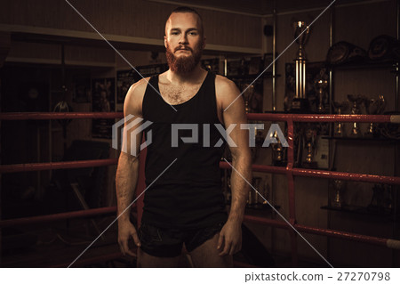 Professional fighter on training ring Professional fighter on training ring 27270798