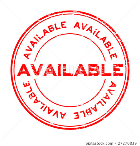 Grunge red available round rubber stamp Grunge red available round rubber stamp 27270839